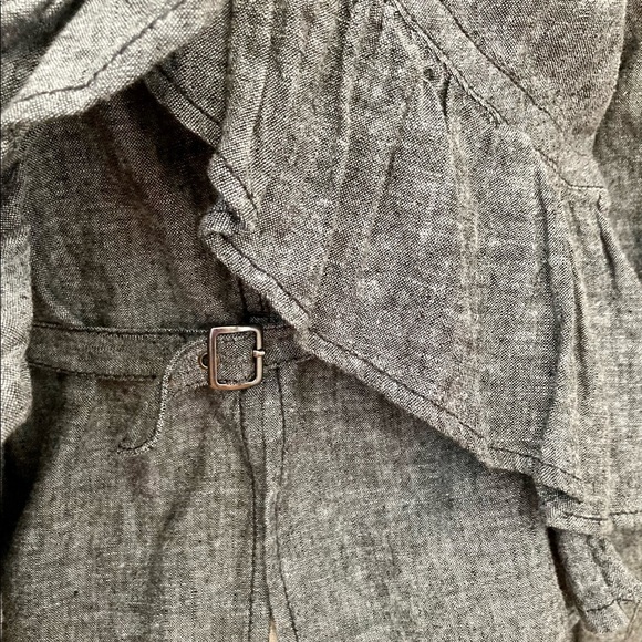 Vintage Free People Victorian Ruffle Back Jacket, Sz Medium, Charcoal Gray, RARE - Picture 5 of 14